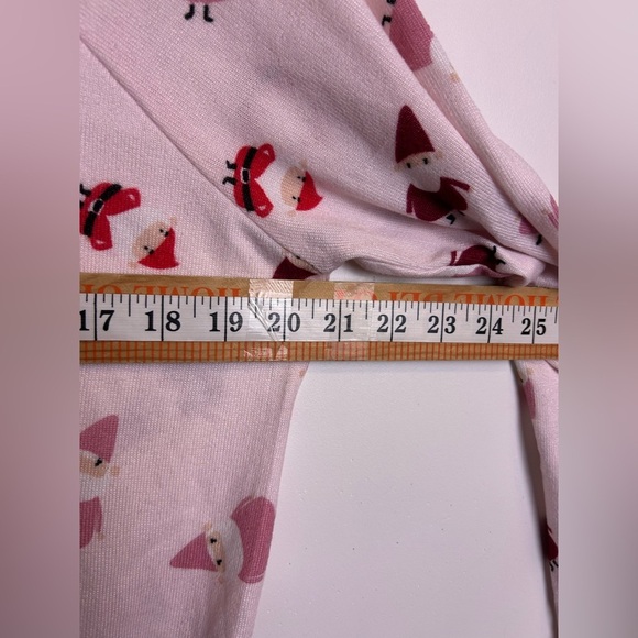Kikit Pajama set Elf Santa Print M Soft Pants Top Long Sleeve Pink Stretch Pull - Picture 13 of 16